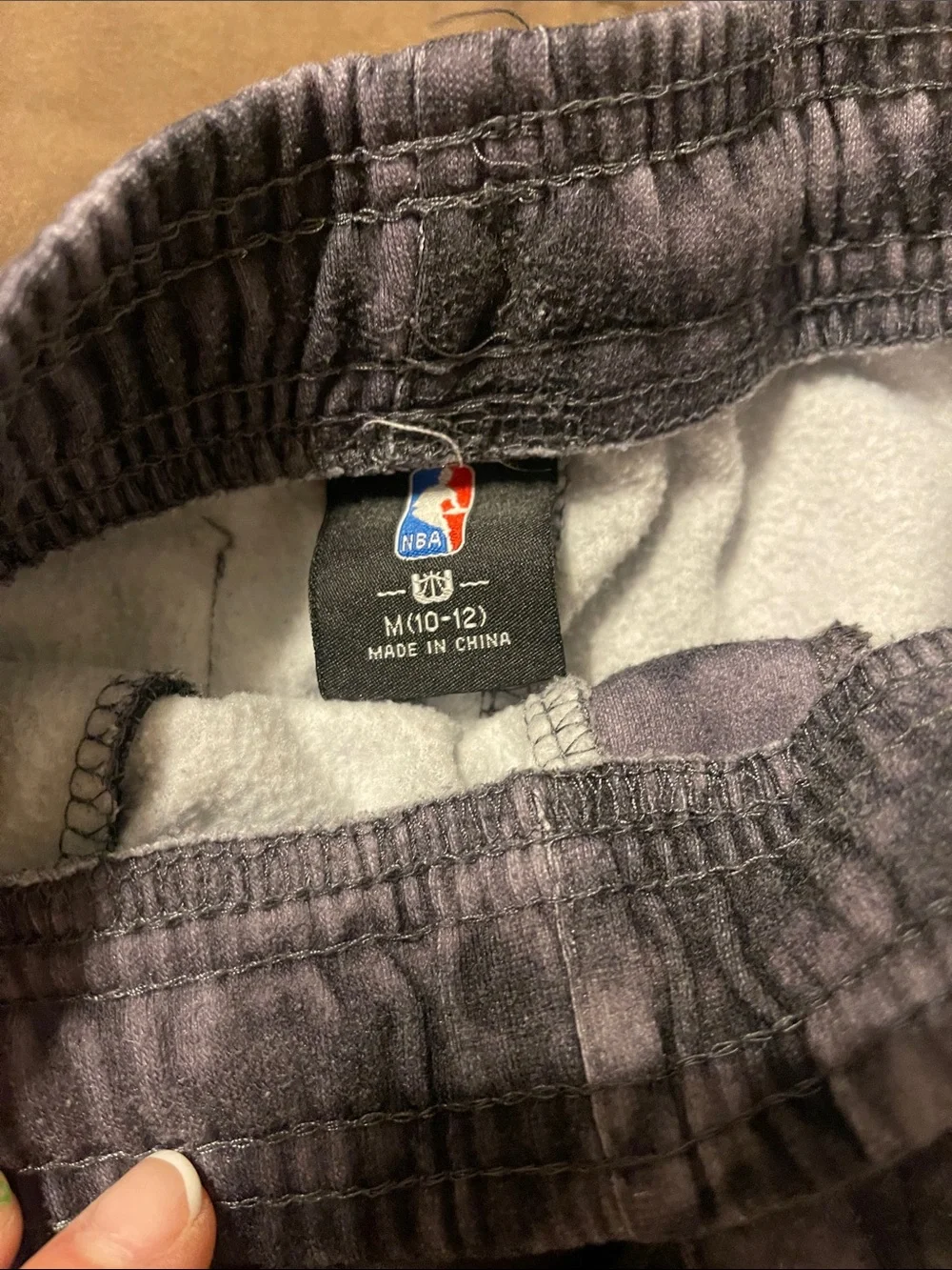 Kids NBA Gray & Blue Hoodie and Joggers, size medium 10-12.